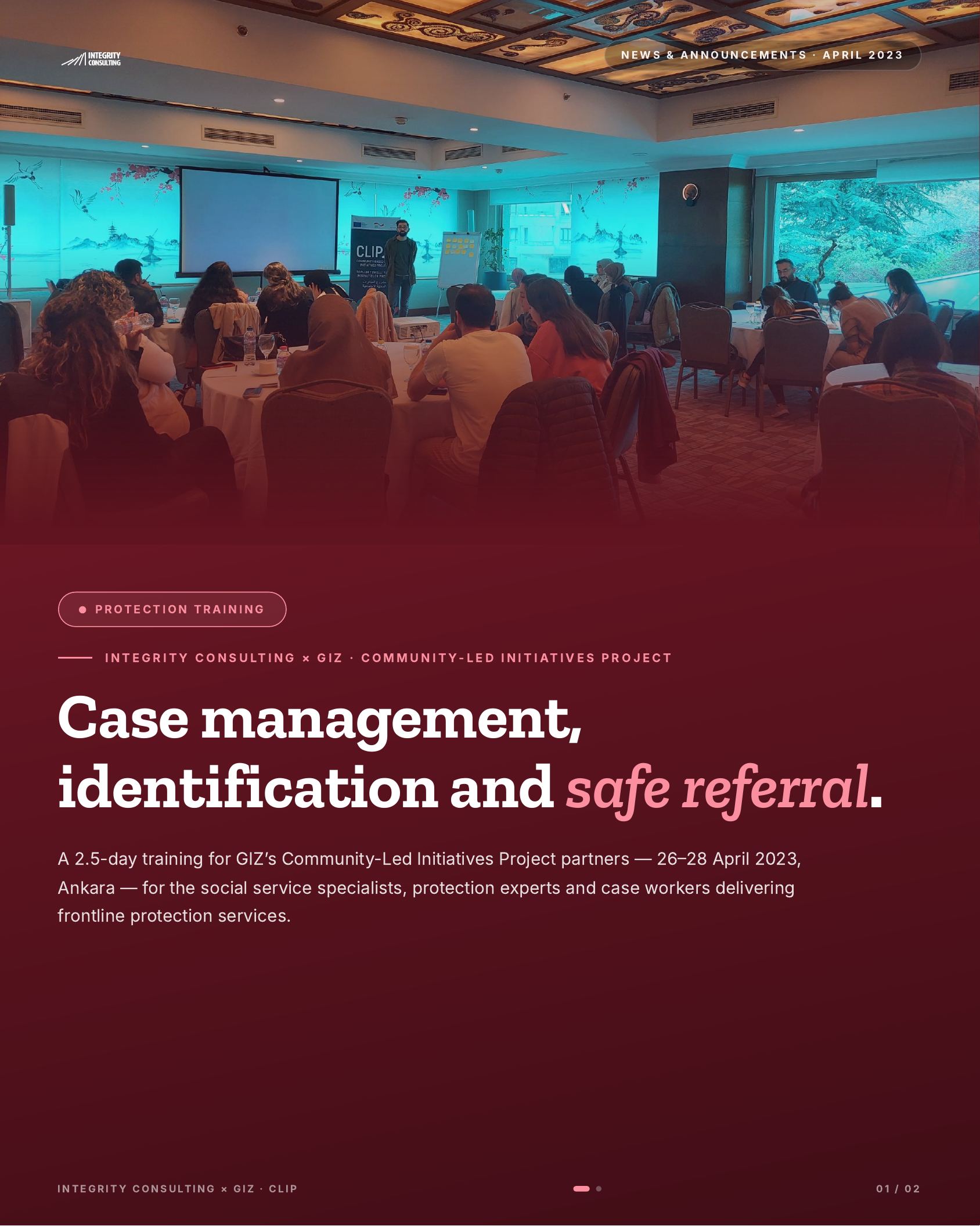 Cover: Protection Training for GIZ's Community-Led Initiatives Project